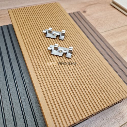 WPC teraszburkolat standard natúr tölgy fém klipszes rendszer