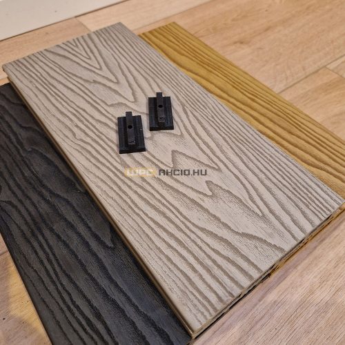 WPC teraszburkolat prémium famintás amerikai dió műanyag klipszes rendszer