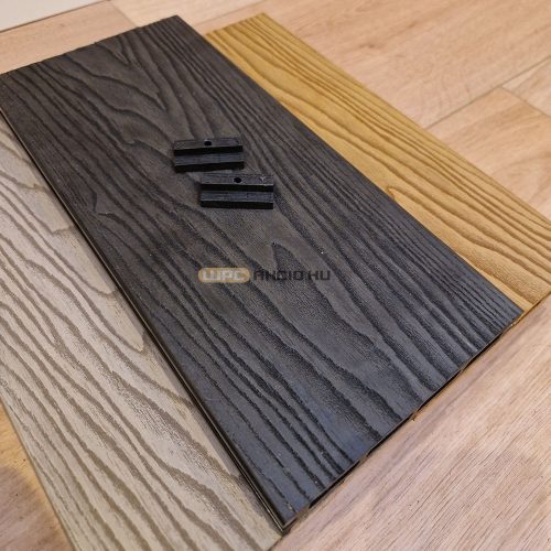 WPC teraszburkolat prémium famintás sötét antracit műanyag klipszes rendszer