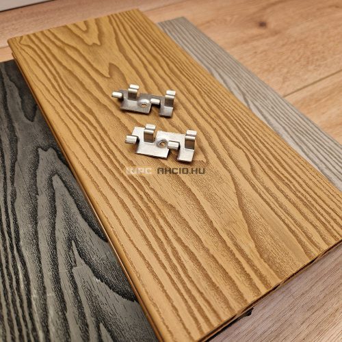 WPC teraszburkolat prémium famintás natúr tölgy fém klipszes rendszer