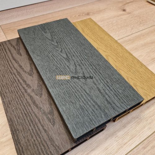 WPC kerítés faerezetes antracit 5,8m léc